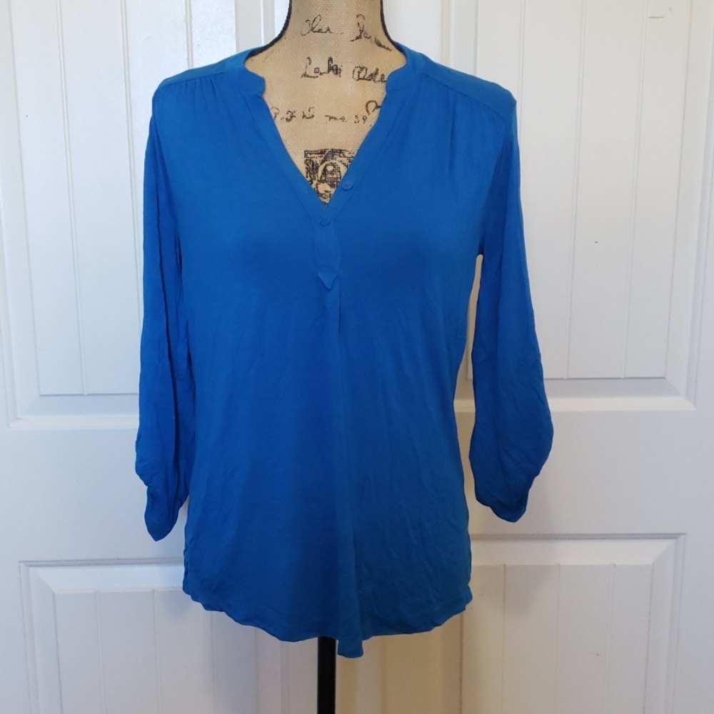 Cable & Gauge Cobalt Blue Blouse Medium